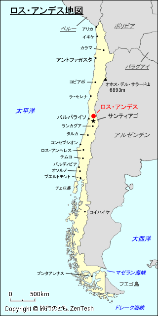 ロス・アンデス地図