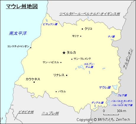 マウレ州地図