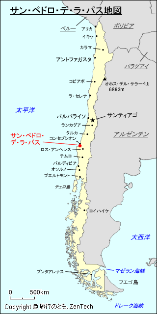 サン・ペドロ・デ・ラ・パス地図