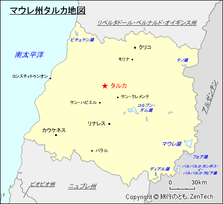 マウレ州タルカ地図