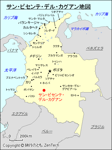 サン・ビセンテ・デル・カグアン地図