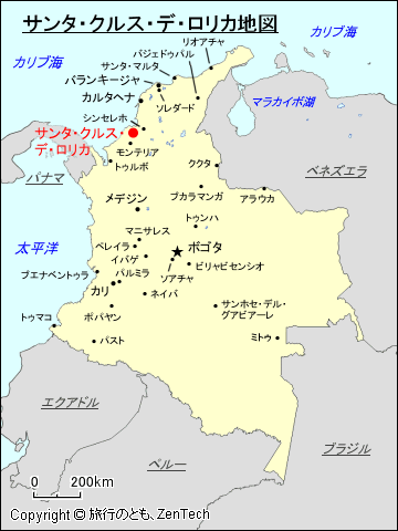 サンタ・クルス・デ・ロリカ地図