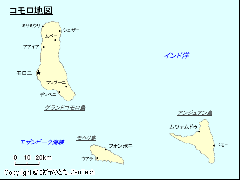 コモロ地図