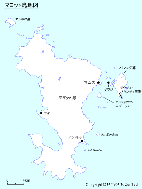 マヨット島地図