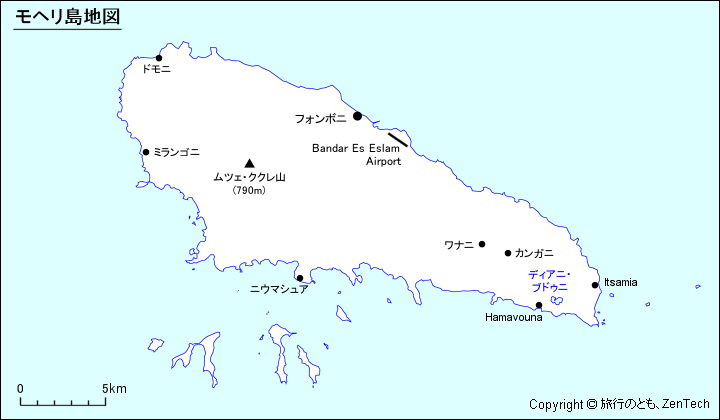 モヘリ島地図 モヘリ島地図