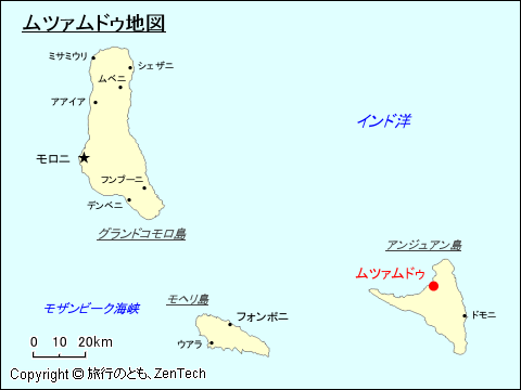 ムツァムドゥ地図