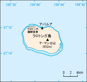 ラロトンガ島地図