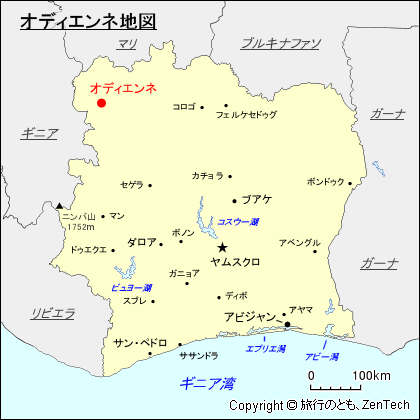 オディエンネ地図