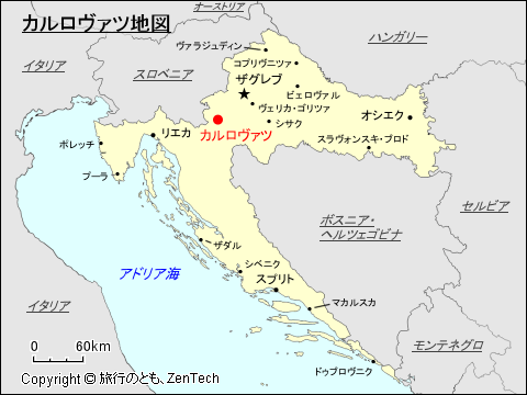 カルロヴァツ地図