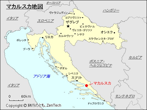 マカルスカ地図