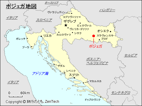 ポジェガ地図