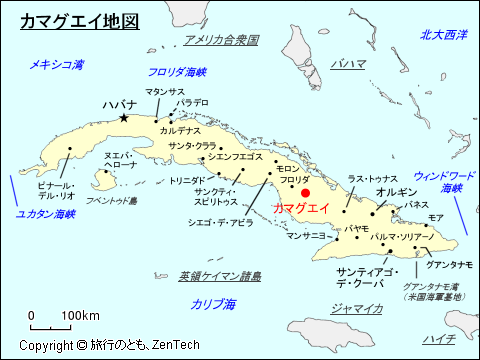 カマグエイ地図