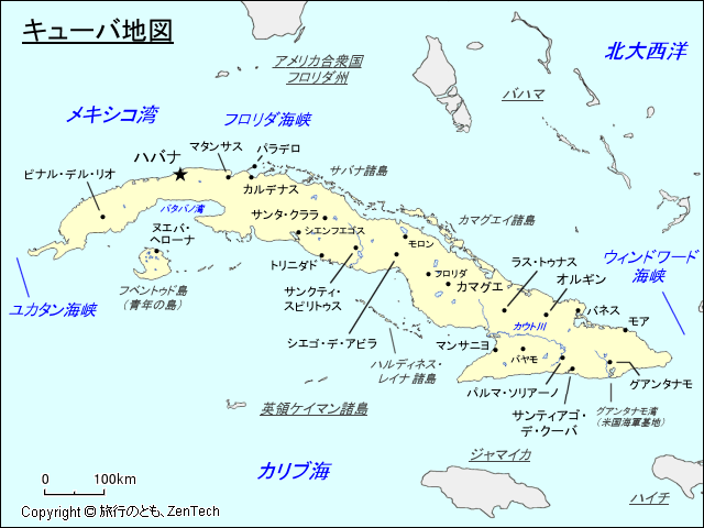 キューバ地図 キューバ地図