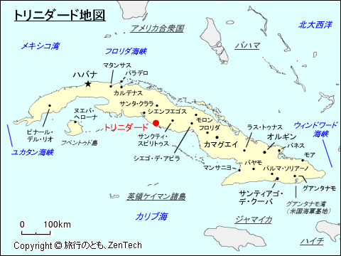 トリニダード地図