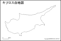 キプロス白地図