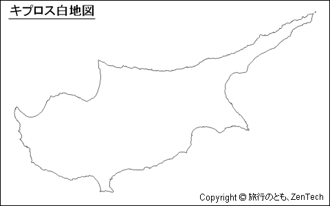 キプロス白地図