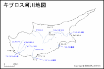 キプロス河川地図