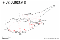 キプロス道路地図