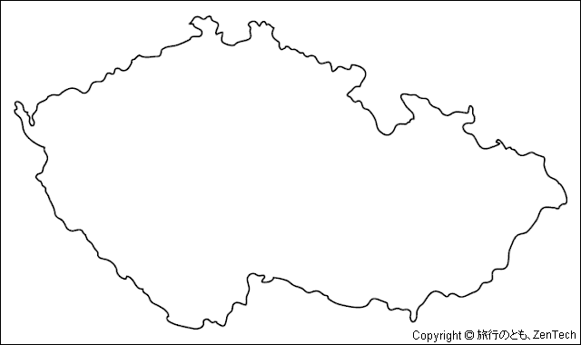 チェコ白地図