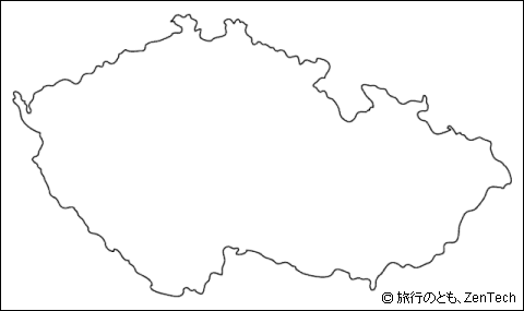 チェコ白地図