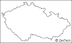 チェコ白地図