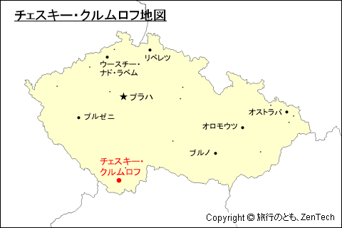 チェスキー・クルムロフ地図