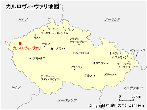 カルロヴィ・ヴァリ地図