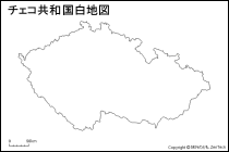 チェコ白地図