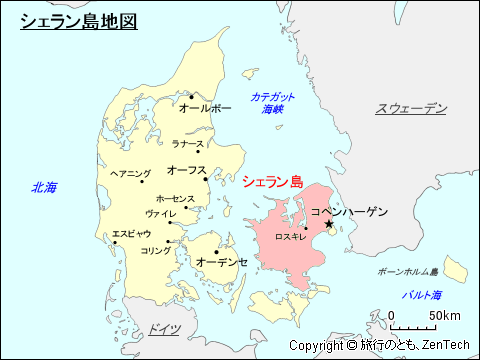 シェラン島地図