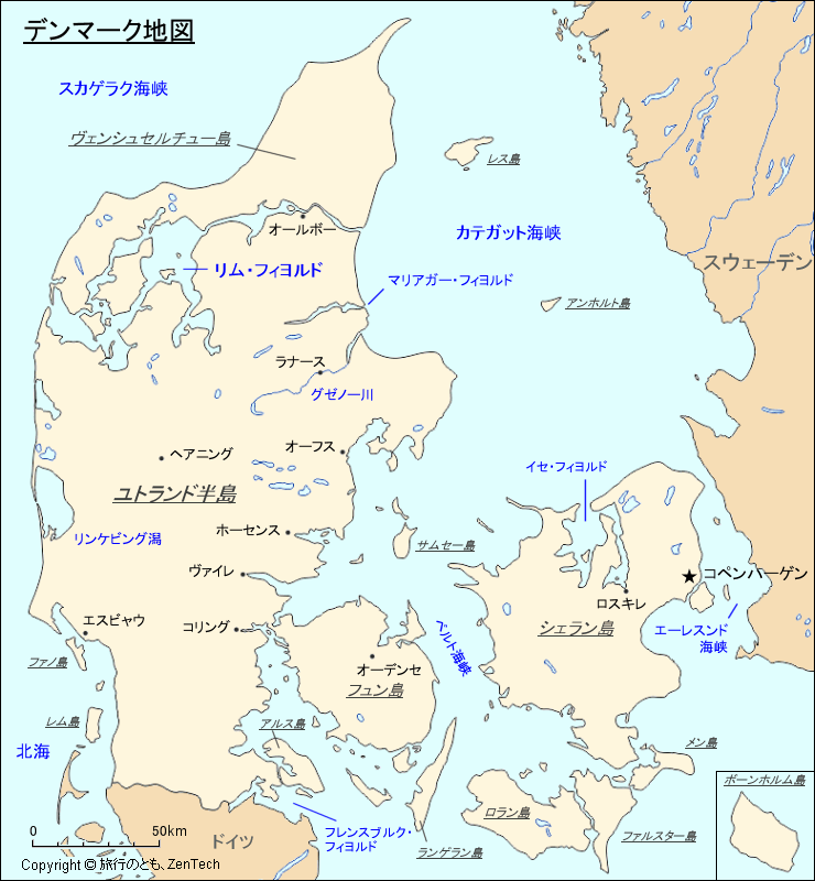 デンマーク地図