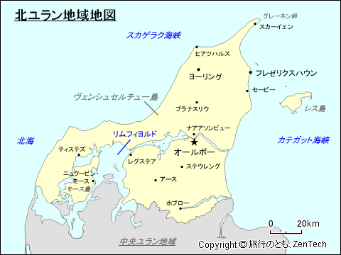 北ユラン地域地図