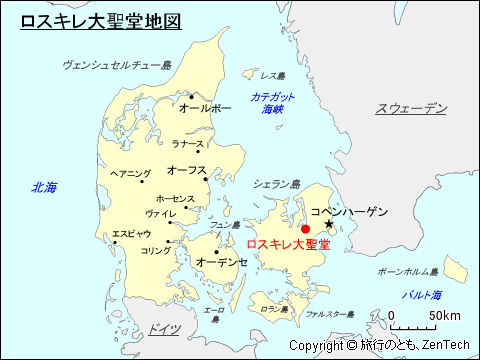 ロスキレ大聖堂地図