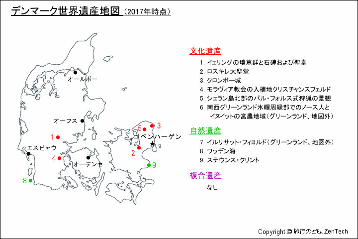 デンマーク世界遺産地図 旅行のとも Zentech デンマーク世界遺産地図 旅行のとも Zentech