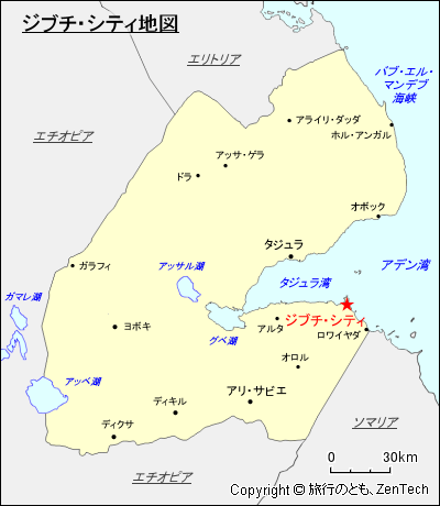 ジブチ・シティ地図