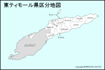 東ティモール州区分地図