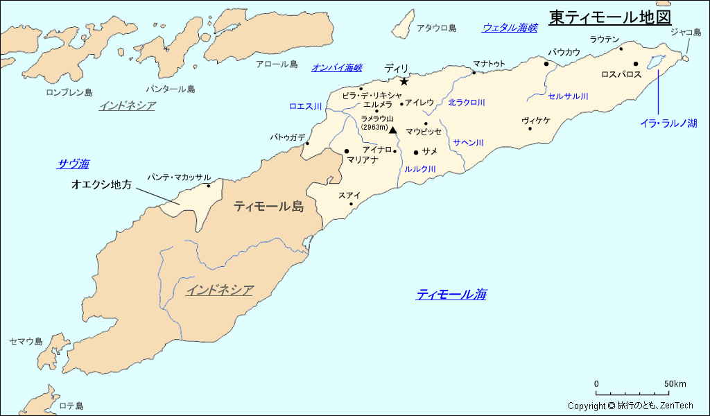 東ティモール地図