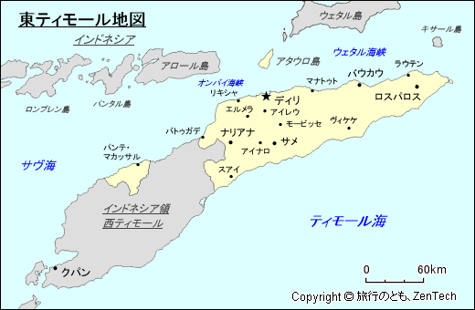 東ティモール地図