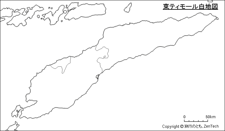 東ティモール白地図