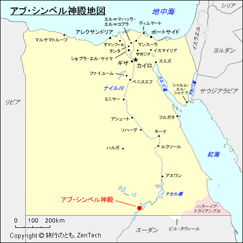 アブ・シンベル神殿地図