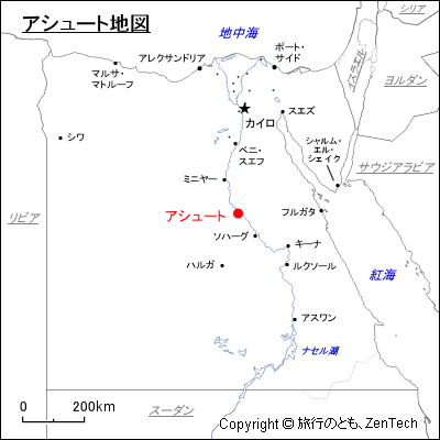 アシュート地図