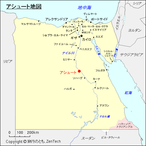 アシュート地図