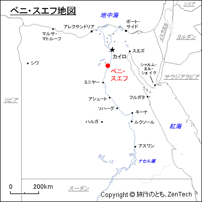 ベニ・スエフ地図