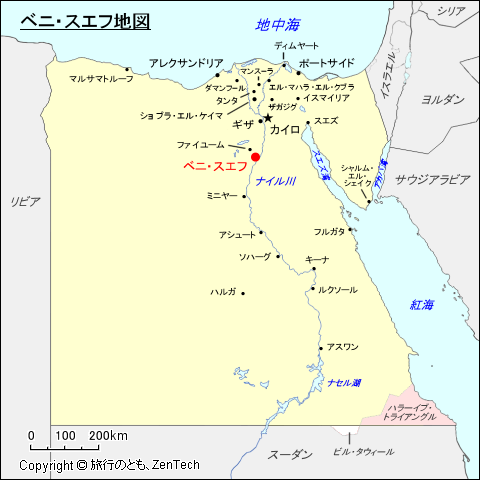 ベニ・スエフ地図