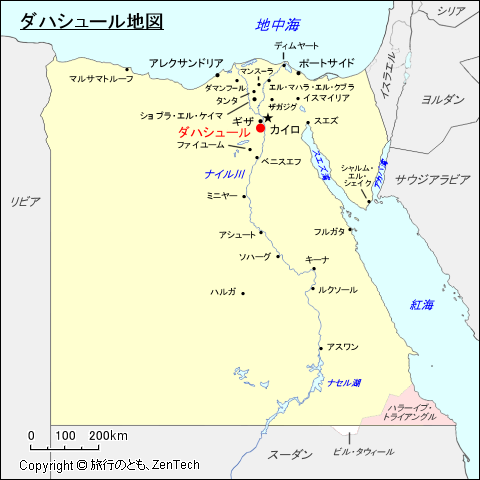 ダハシュール地図