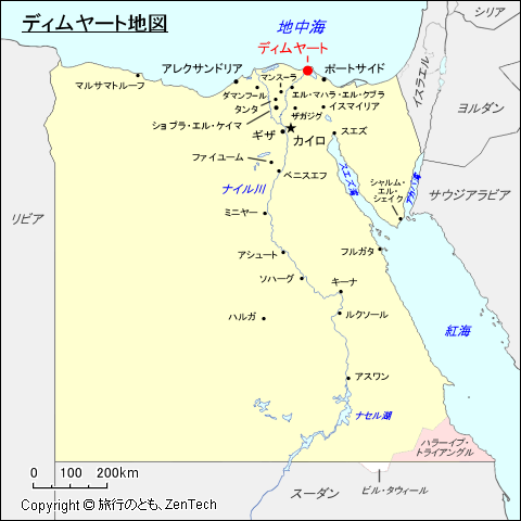 ディムヤート地図