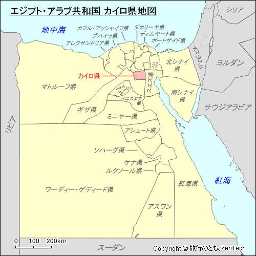 エジプト・アラブ共和国 カイロ県地図