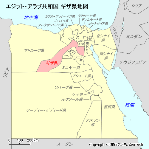 エジプト・アラブ共和国 ギザ県地図