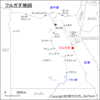 フルガダ地図