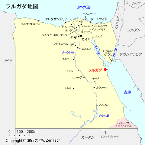 フルガダ地図