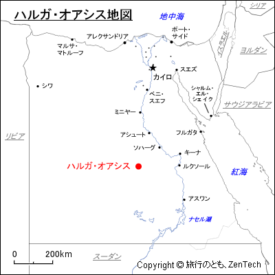 ハルガ・オアシス地図